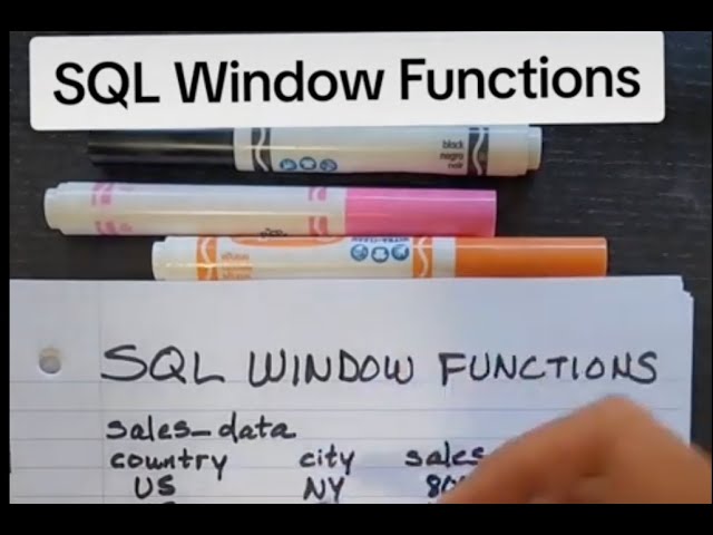SQL Window Function