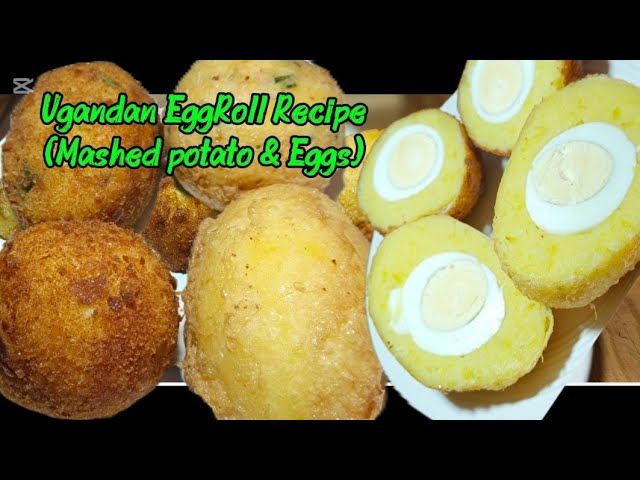 Yiga Okukola Egg Roll | Homemade Ugandan Egg Roll Recipe | Boiled Egg & Mashed Potato Recipe