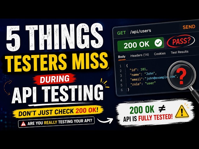 5 Things Testers Miss During API Testing | Don't Just Check 200 OK! | Beginners API Testing Mistakes