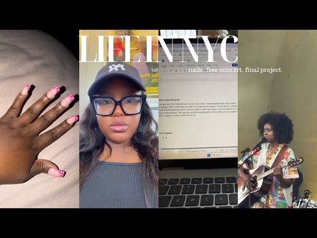 life in nyc | nails, free Juneteenth concert in Brooklyn, final project & more