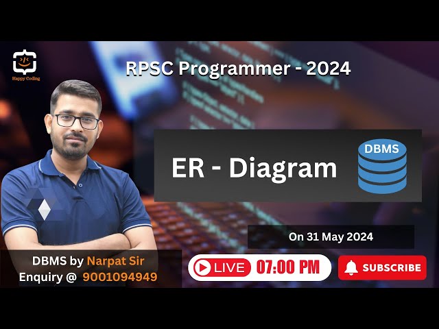 1. Entity Relationship Diagram |  ER Diagram Relationships | RPSC Programmer DBMS by Narpat Sir
