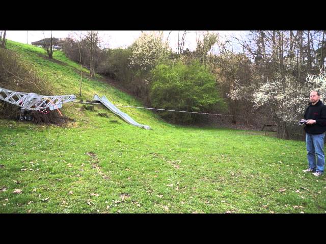 CableCam PID closed loop controller Testing outside