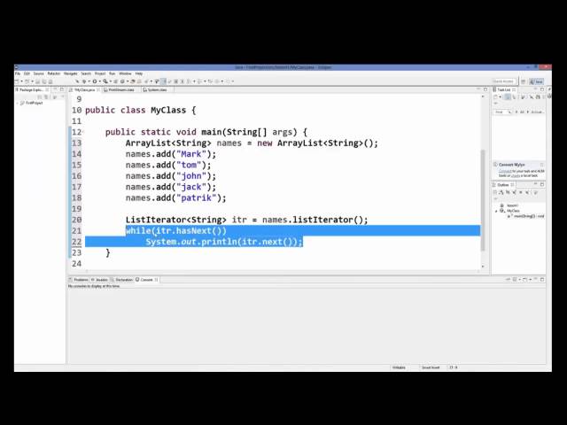 ListIterator in Java Java Tutorial 34