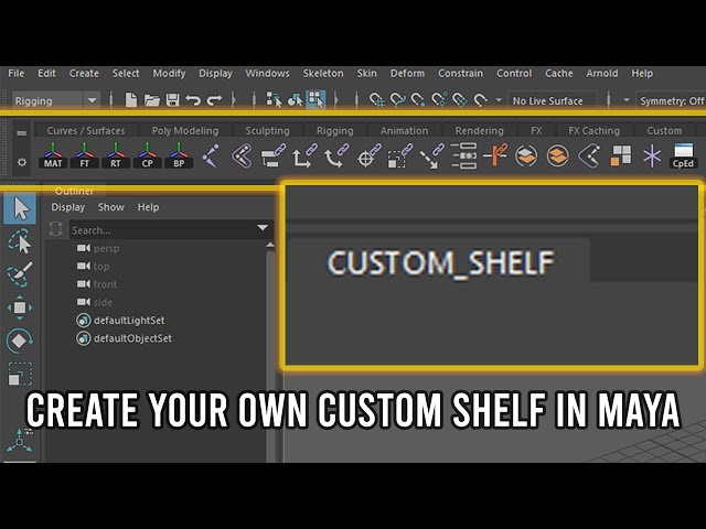 Maya Quick Tips: Create A Custom Shelf In Maya