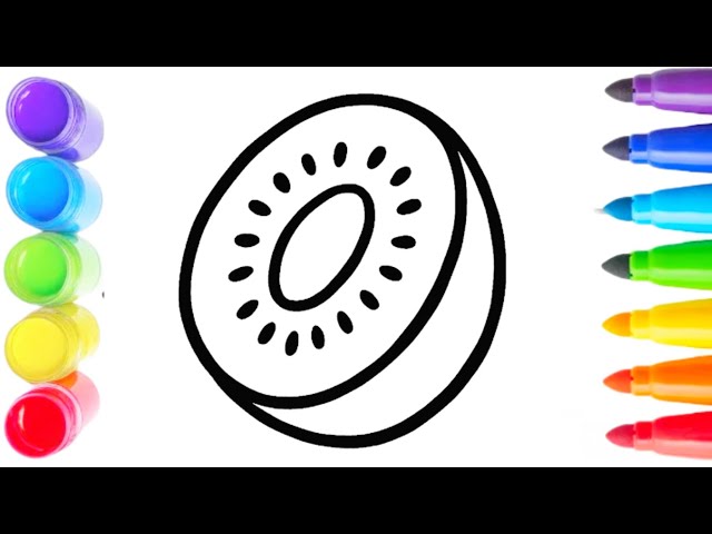 How to Draw a Kiwi I Step by Step Drawing Tutorial