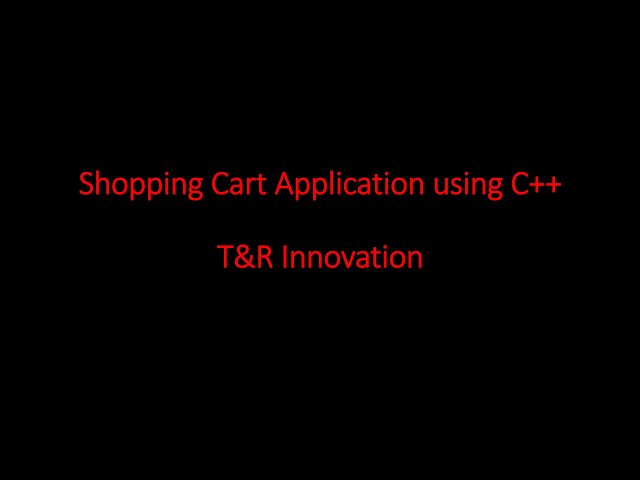 C++ Program: Shopping Cart Solution