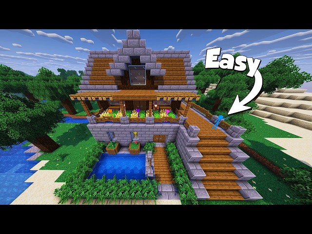 Minecraft: How to Build a Simple Survival House | Cabin House Tutorial