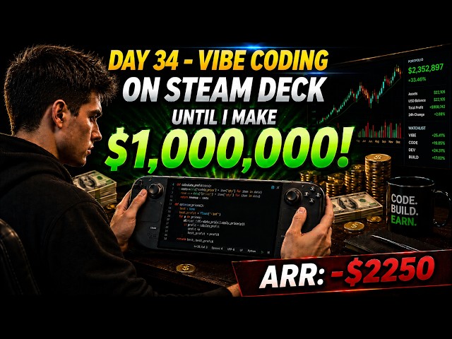 Day 34 - Vibe Coding On Steam Deck Until $1,000,000 | ARR: -$2250 | Declarative partial updates