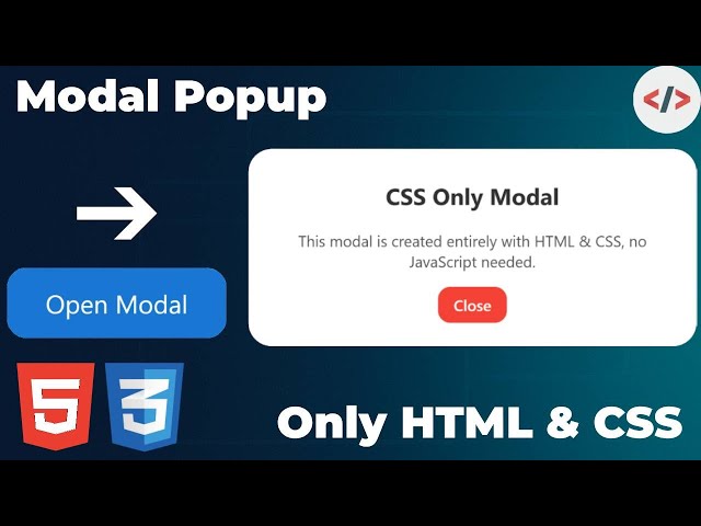 💻 Create a Modal Popup with HTML & CSS Only!