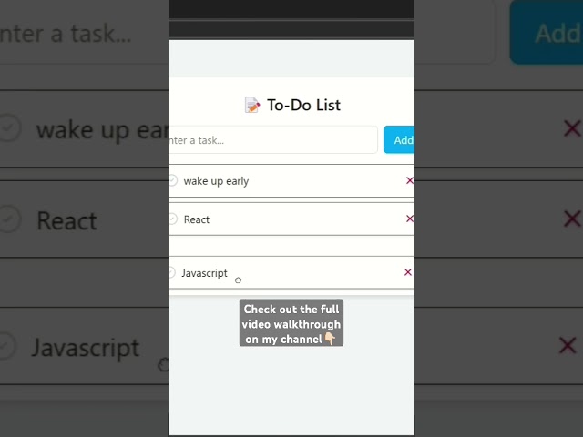 To-do Web app using React & Tailwind CSS🔥🧑🏻‍💻 | Check out Full video on my YouTube channel