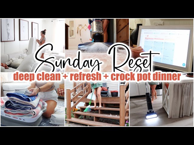 SUNDAY RESET 🕯️ Whole House Deep Clean + Refresh + Overwhelmed Mom Motivation