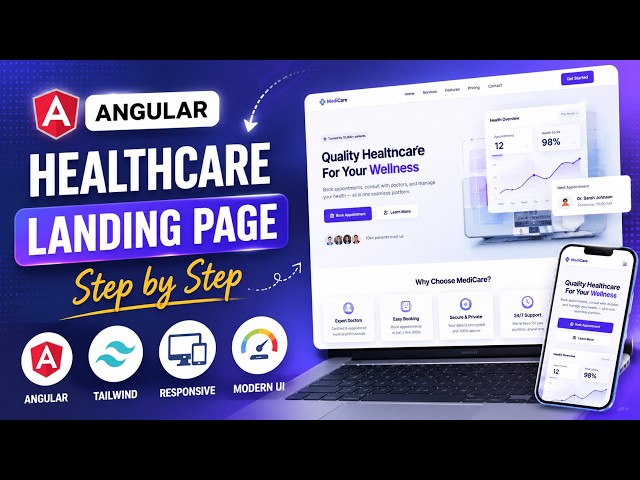 Build Modern Healthcare Landing Page with Angular | Full Tutorial