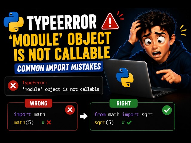 Fix TypeError: 'module' object is not callable | Alex's Python Import Mistake! 🤦‍