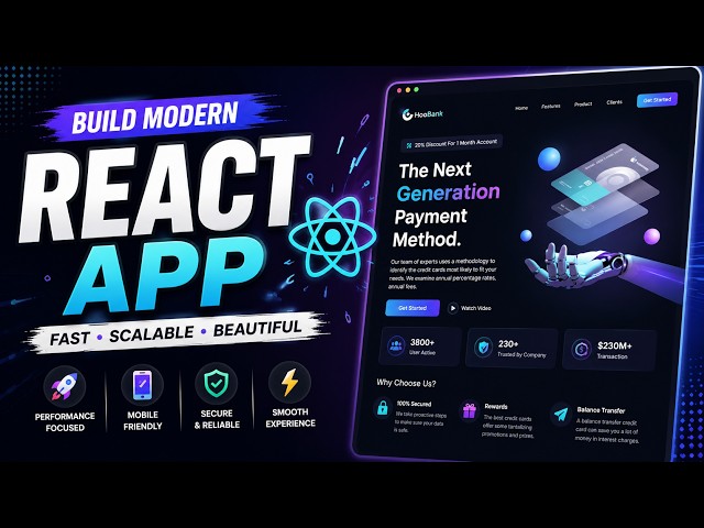 Build a Stunning React JS Website | Complete Tutorial + Free Source Code