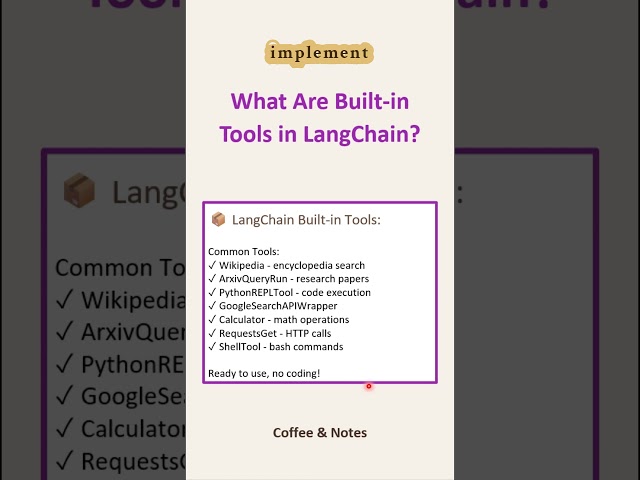 LangChain Built-in Tools You Should Know #AI #LangChain #AgenticAI #aiexplained #datascience