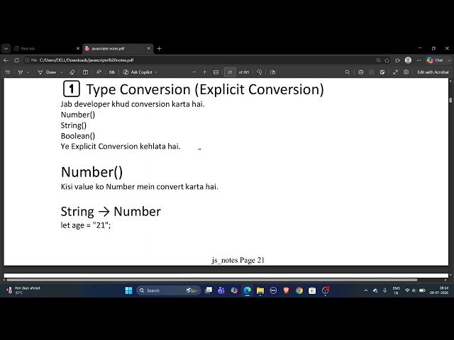 Types conversion in javascript part1