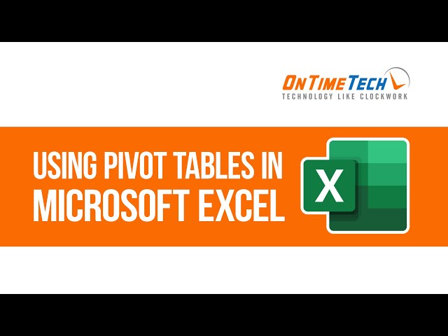 Microsoft Excel Training in San Francisco | Using Pivot Tables
