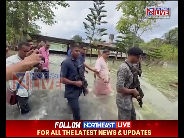 Assam CM Wades Through Knee-Deep Floodwaters to Oversee Relief in Sivasagar