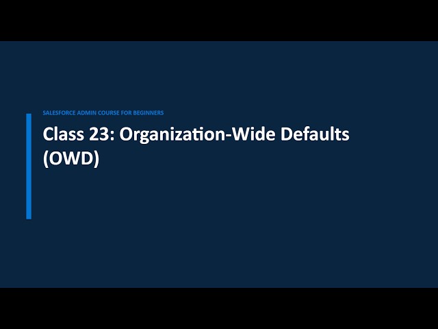 Organization-Wide Defaults (OWD) :Salesforce: Data Visibility 🏢👁️ | Salesforce Admin Course In Hindi
