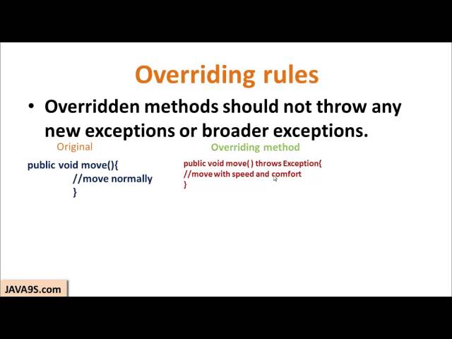 Java Tutorial # 15 | Overriding in Java | Java Beginner Tutorials by Java9s