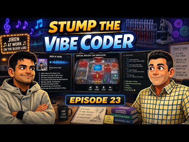 Stump the Vibe Coder, Ep. 23 | AI Music Experiments, Virtual Lab Protocols & Codex Agent Workflows