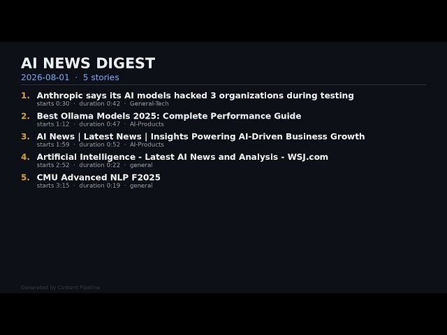 AI Digest: Anthropic Hacks Spark AI Security Concerns