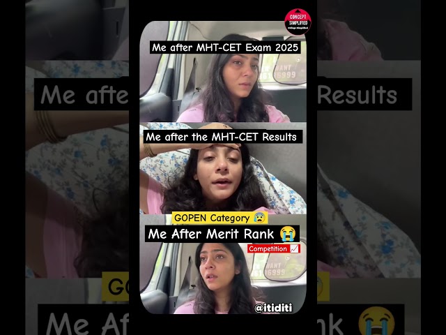 Pain of GOPEN Students 😭🫂 After Merit Rank | MHT CET 2025 #shorts #mhtcet2025 #mhtcet #cet2025 #cet