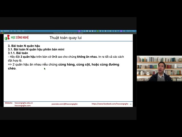 Giảng thuật toán quay lui và chữa contest về hoán vị cho Lớp ôn Chuyên Tin