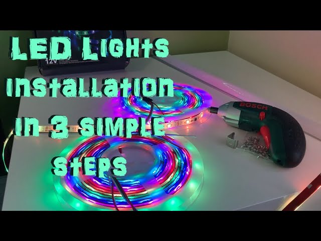 LED strip channel installation with diffuser in 3 simple steps