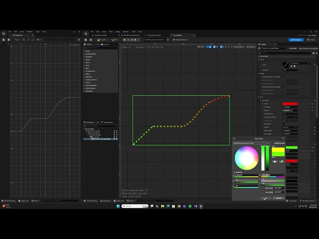 Unreal Engine 5 Custom Curve Graph Widget using C++