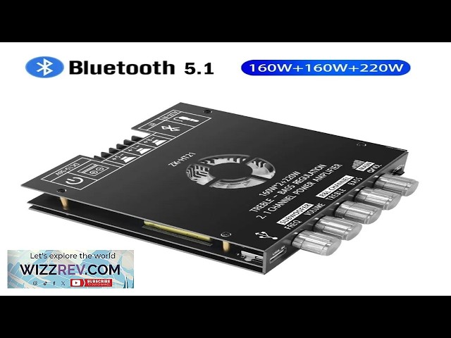 ZK HT21 2.1 Channel TDA7498E 160WX2+220W Bluetooth Digital Power Amplifier Module High