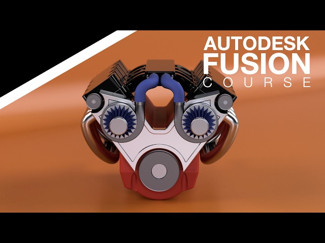 Autodesk Fusion Course for Beginners 1 - V8 Engine - Essentials and Tips & Tricks (2025)