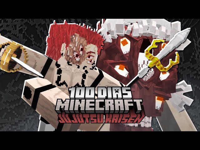 BEING SUKUNA for 100 DAYS in MINECRAFT JUJUTSU KAISEN HARDCORE is HELL for SORCERERS