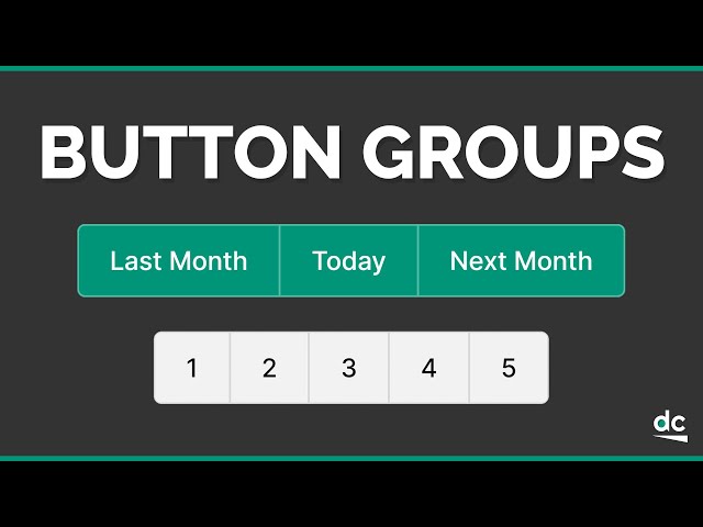 HTML & CSS Button Groups - Tutorial
