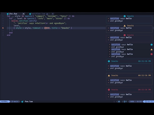 GitHub - folke/snacks.nvim: 🍿 A collection of QoL plugins for Neovim