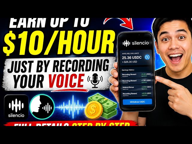How to Earn USDC by Recording Your Voice | Silencio Voice AI Full Tutorial