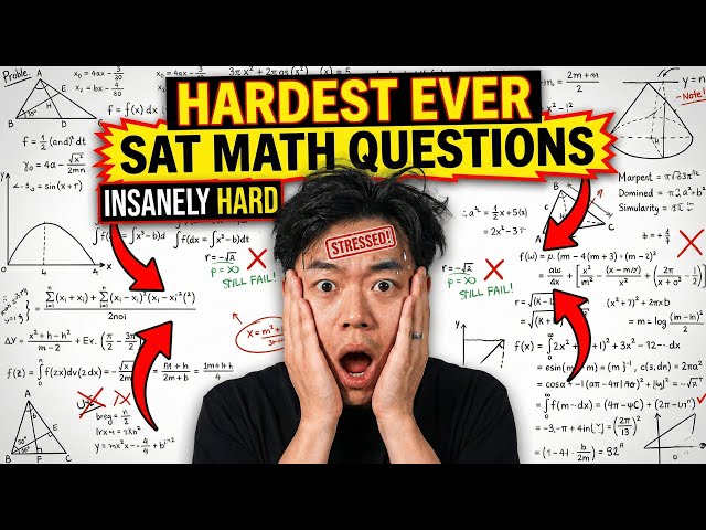 Doing the HARDEST-EVER SAT Math questions (8 questions)