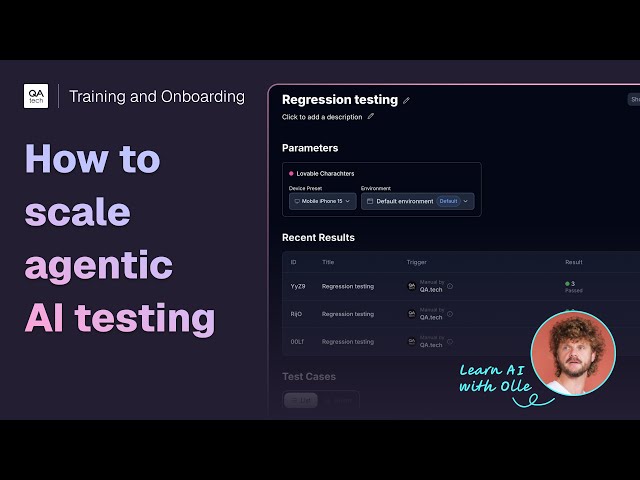 3. Automated regression testing plans with Agentic AI