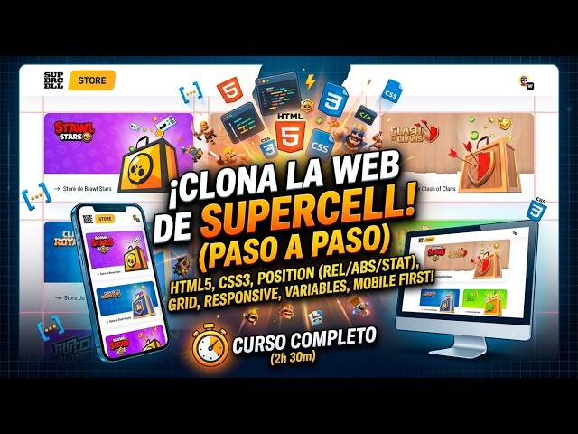 ¿Cómo se crea una WEB PROFESIONAL? Clonamos la Store de Supercell Paso a Paso desde CERO