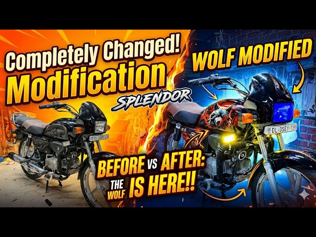 Hero Splendor Plus Complete Modification 🔥 Cheapest Modified Splendor plus Better Than Karol Bagh 