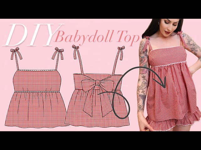 DIY Sunberry Babydoll Top 🍓 | Sewing Tutorial (Matching Set) | FREE PDF Pattern