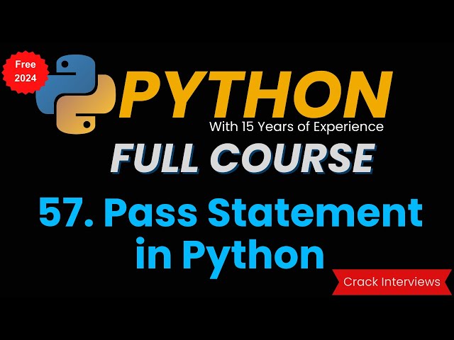 Python Pass Statement | Pass | Pass in Python
