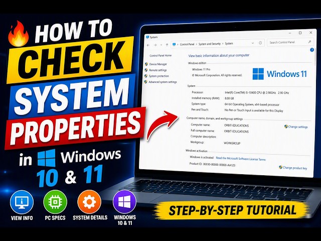 🔥 How to Check System Properties in Windows 10 & 11 | Step-by-Step Tutorial