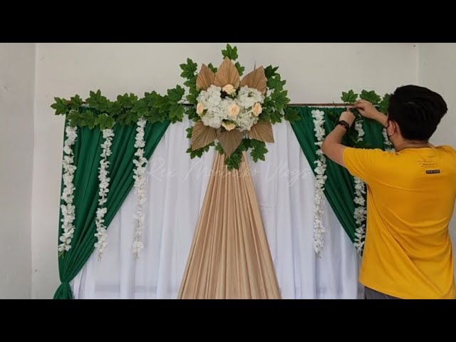 DIY WEDDING BACKDROP DECORATION IDEAS | HOME PARTY DECORATION IDEAS | Rex Montalbo