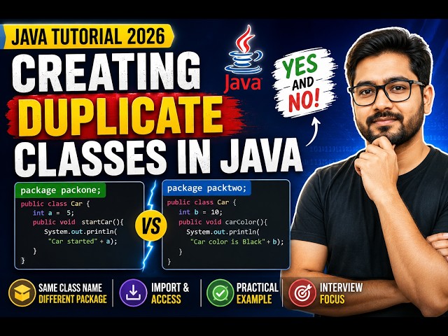 306. Creating Duplicate Classes in Java (Selenium Java 2026)