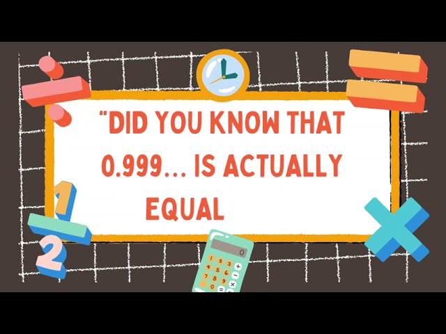 0.999... = 1 🤯 | Mind-Blowing Math Fact @mathpulseX #mathfacts #mathtricks #viralmath #mathshorts 
