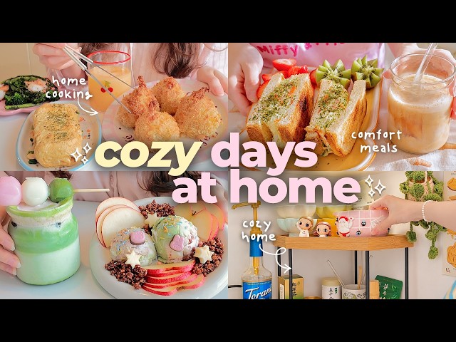 cozy days at home 🧸 comfort meals, productive days & grocery shopping