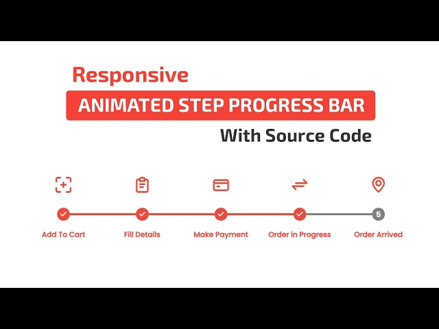 Responsive Step Progress Bar using Html, Css & JavaScript