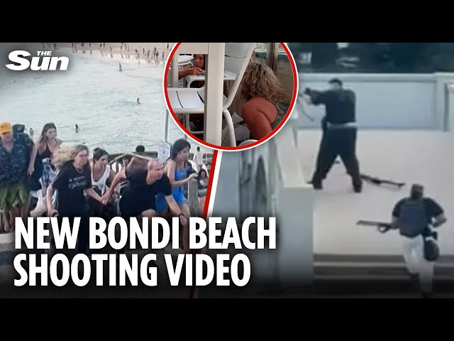 Shocking NEW VIDEO captures moment terrorists shoot at Bondi Beach as families run for their lives