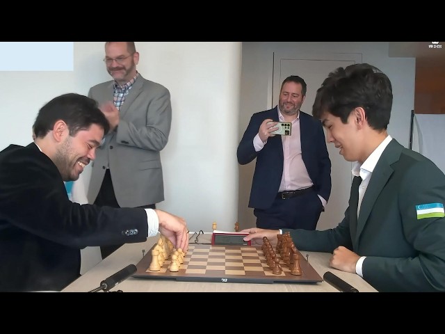 Sindarov Blows Hikaru Off the Board! / Nakamura vs Sindarov / USA vs Uzbekistan in Miami / Blitz R3